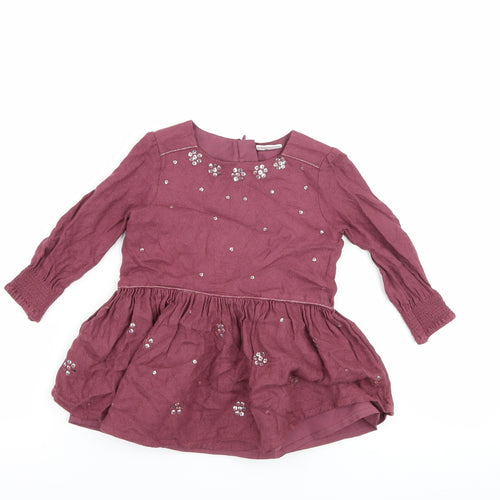 F&F Girls Purple   A-Line  Size 12-18 Months