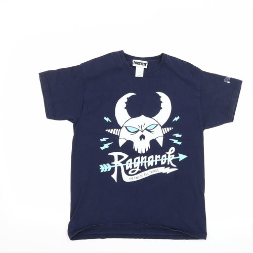 Matalan Boys Blue   Basic T-Shirt Size L  - Fortnite