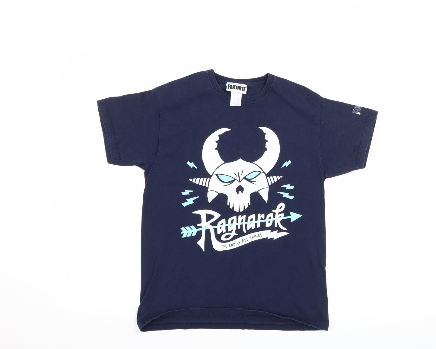 Matalan Boys Blue   Basic T-Shirt Size L  - Fortnite