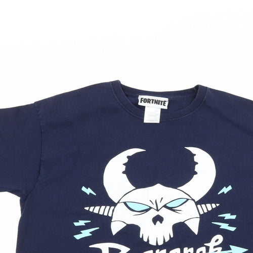 Matalan Boys Blue   Basic T-Shirt Size L  - Fortnite
