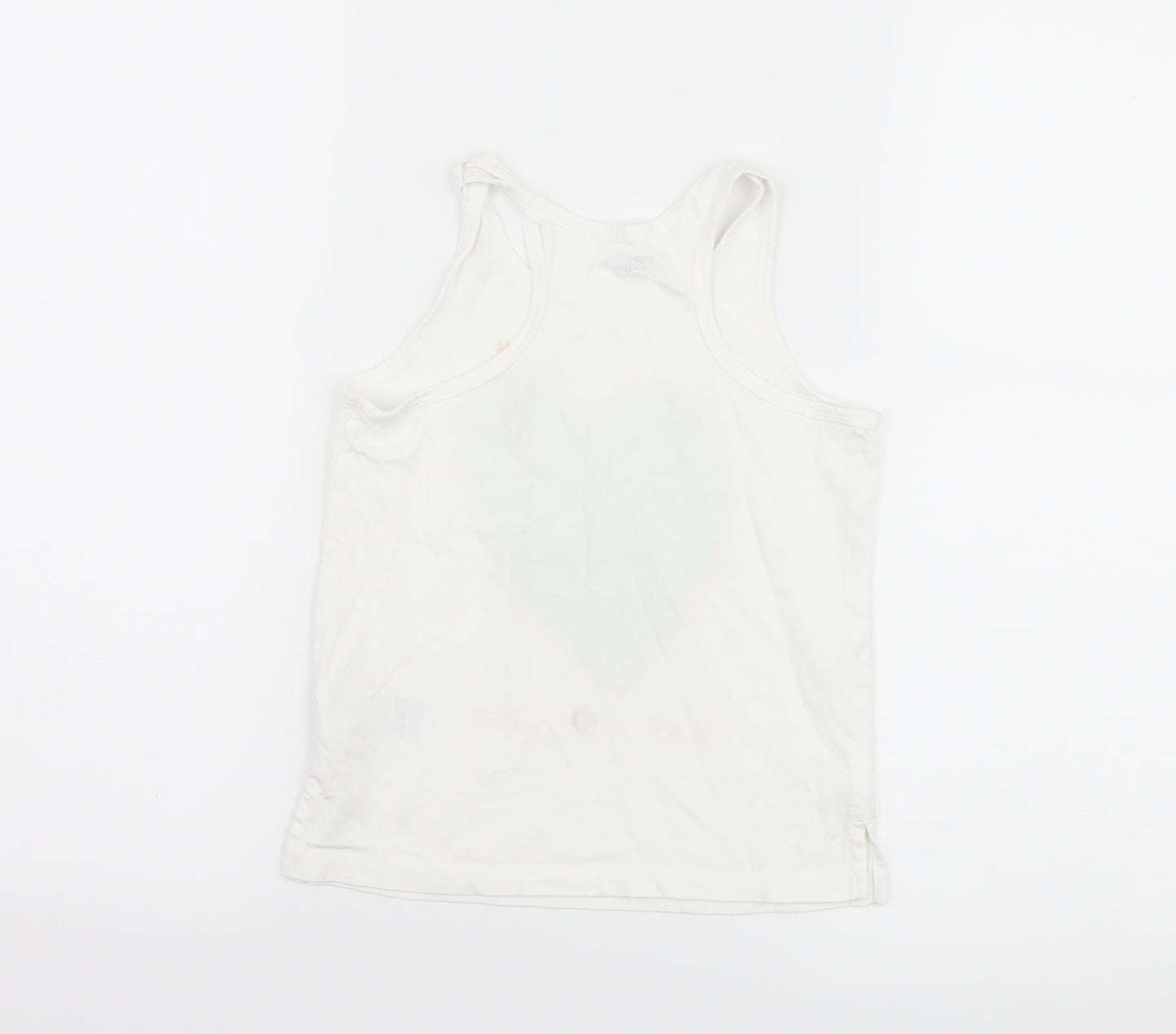 Gap Girls White   Basic Tank Size 6-7 Years  - make a splash