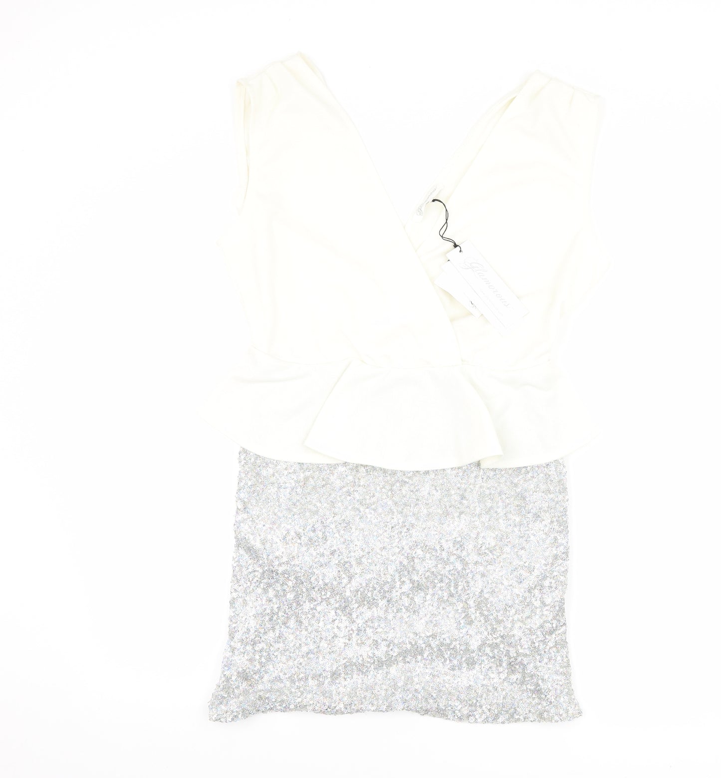 Glamourous Womens White   Bodycon  Size 12