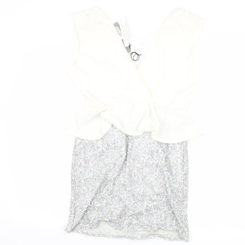 Glamourous Womens White   Bodycon  Size 12