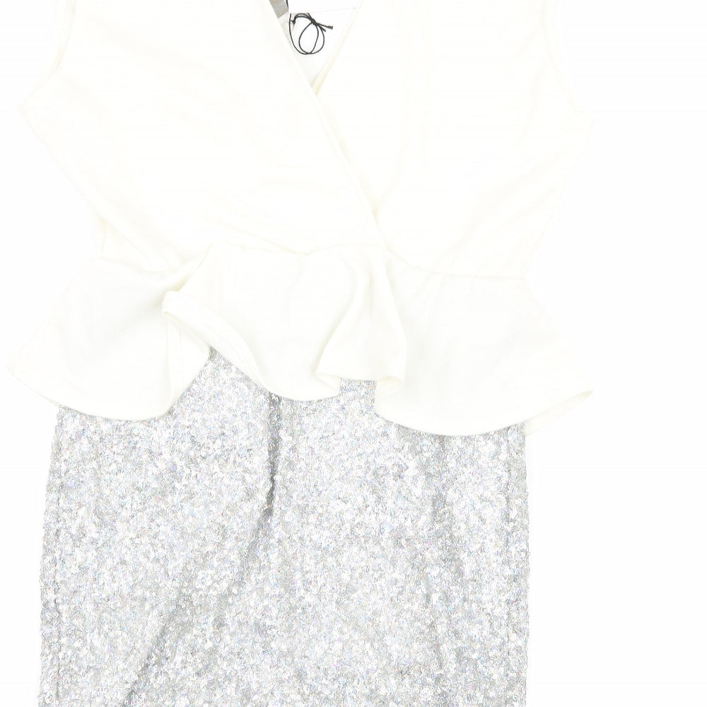 Glamourous Womens White   Bodycon  Size 12