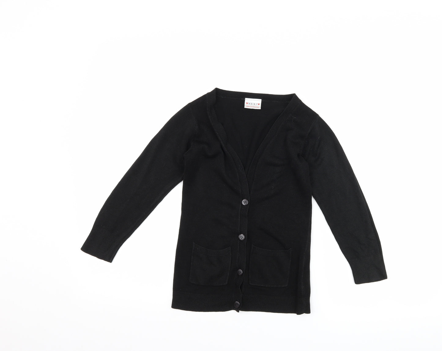 NEXT Girls Black   Cardigan Jumper Size 5-6 Years