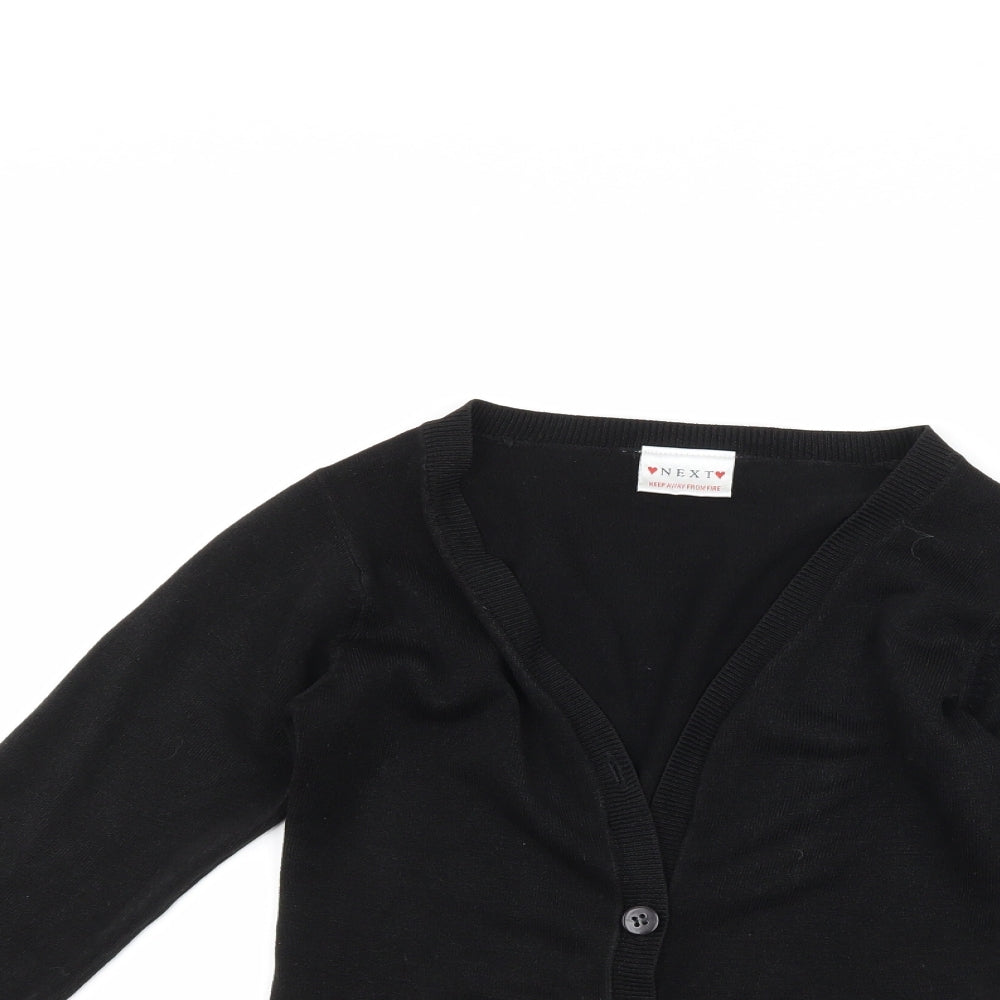 NEXT Girls Black   Cardigan Jumper Size 5-6 Years