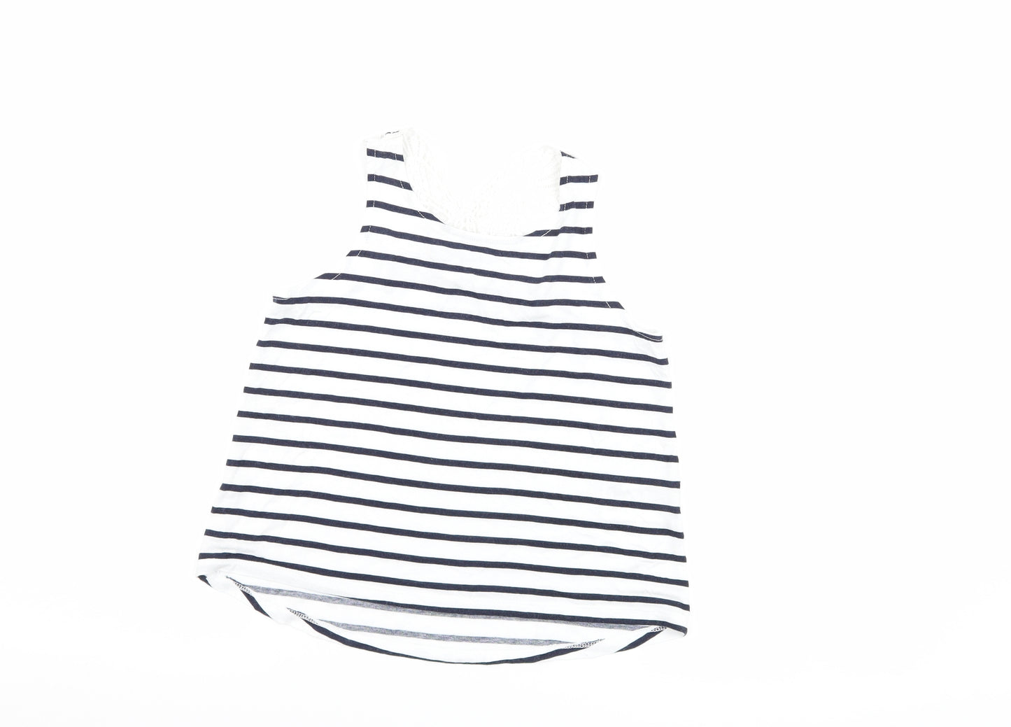 H&M Girls Blue Striped  Basic Tank Size 7-8 Years