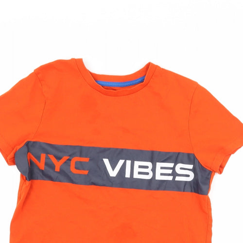 Very Boys Orange   Basic T-Shirt Size 11 Years  - graphic