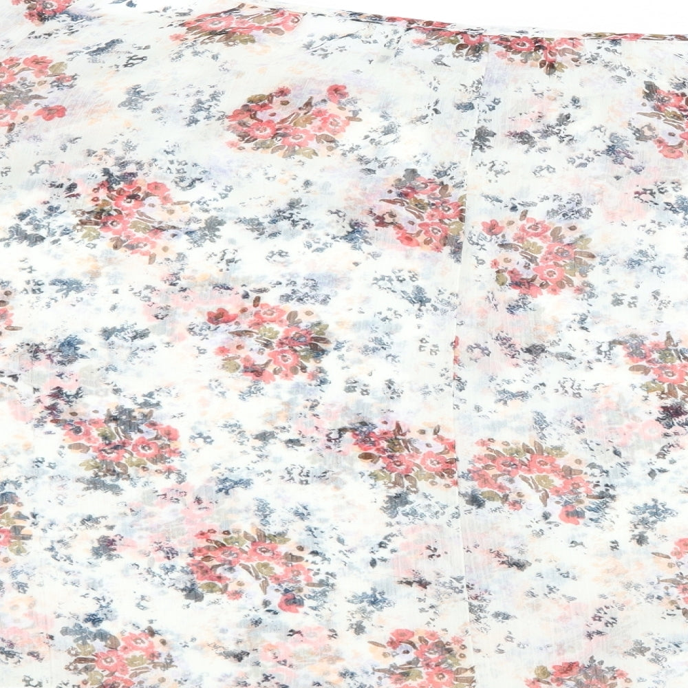 F&F Womens White Floral  Basic Blouse Size 16