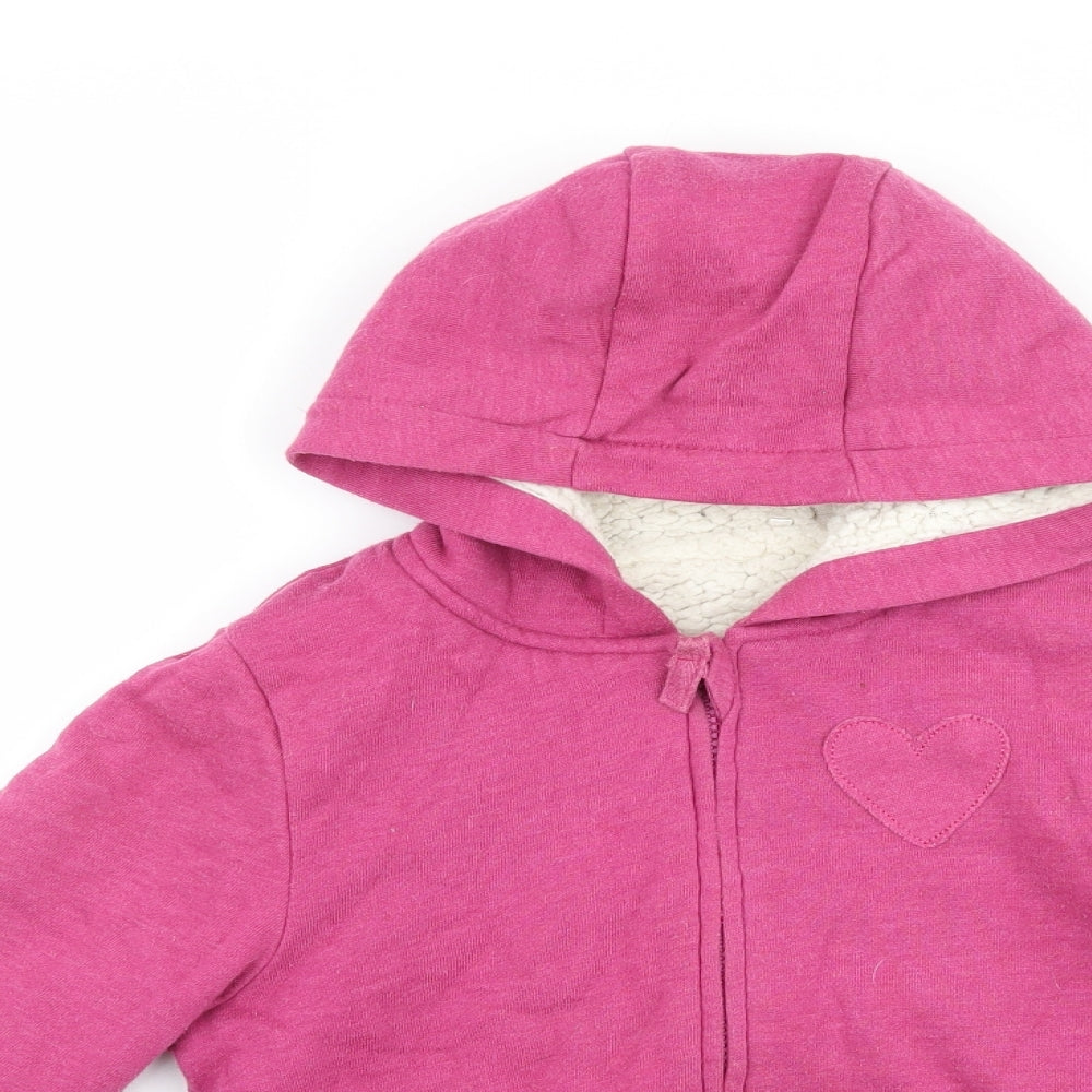Nutmeg Girls Pink   Full Zip Hoodie Size 8-9 Years