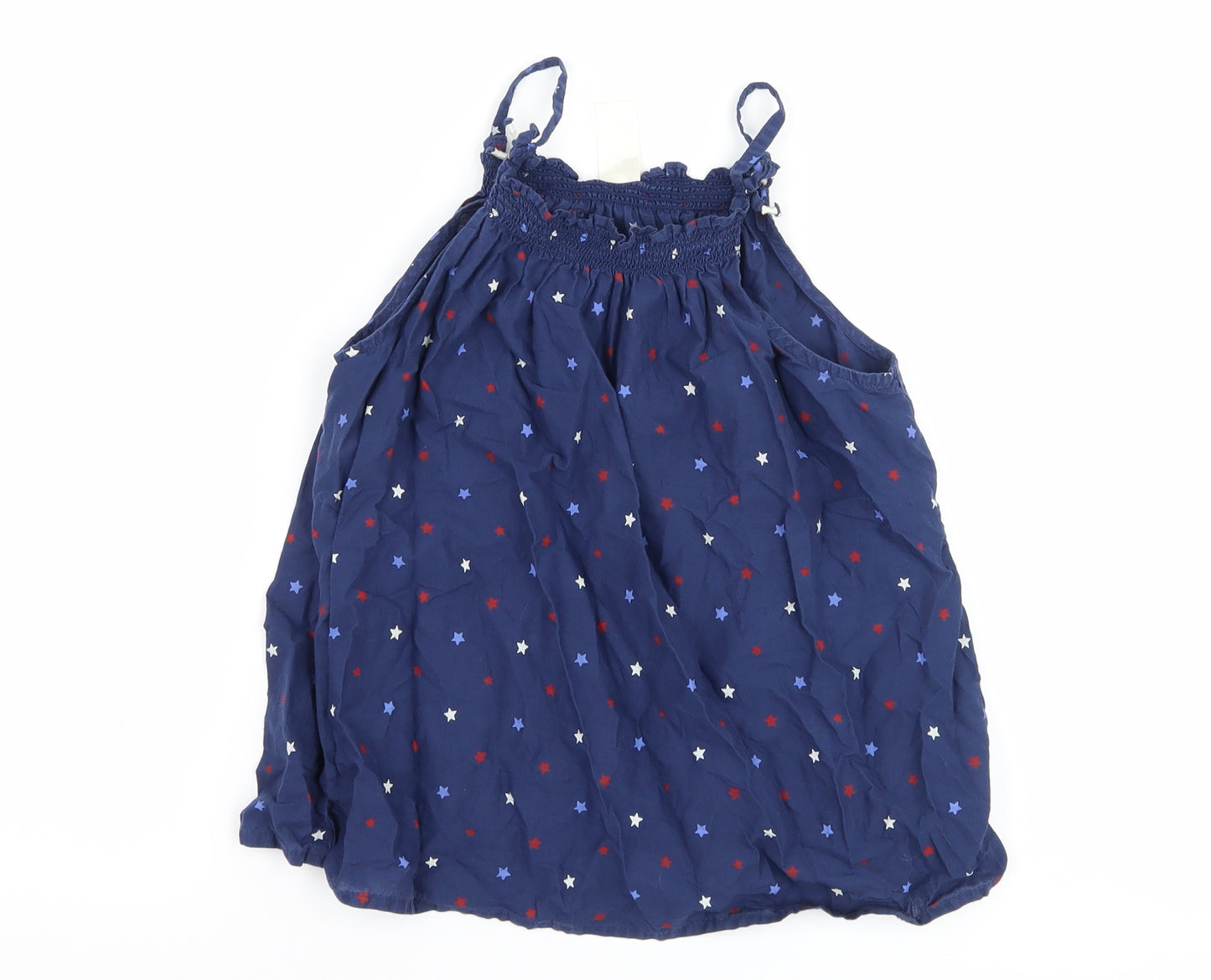 OshKosh B’gosh Girls Blue Polka Dot  Basic Tank Size 8 Years  - Star print