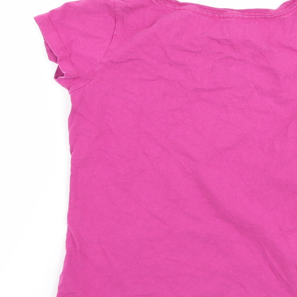 Disney Girls Purple   Basic T-Shirt Size 7-8 Years  - disney tangled