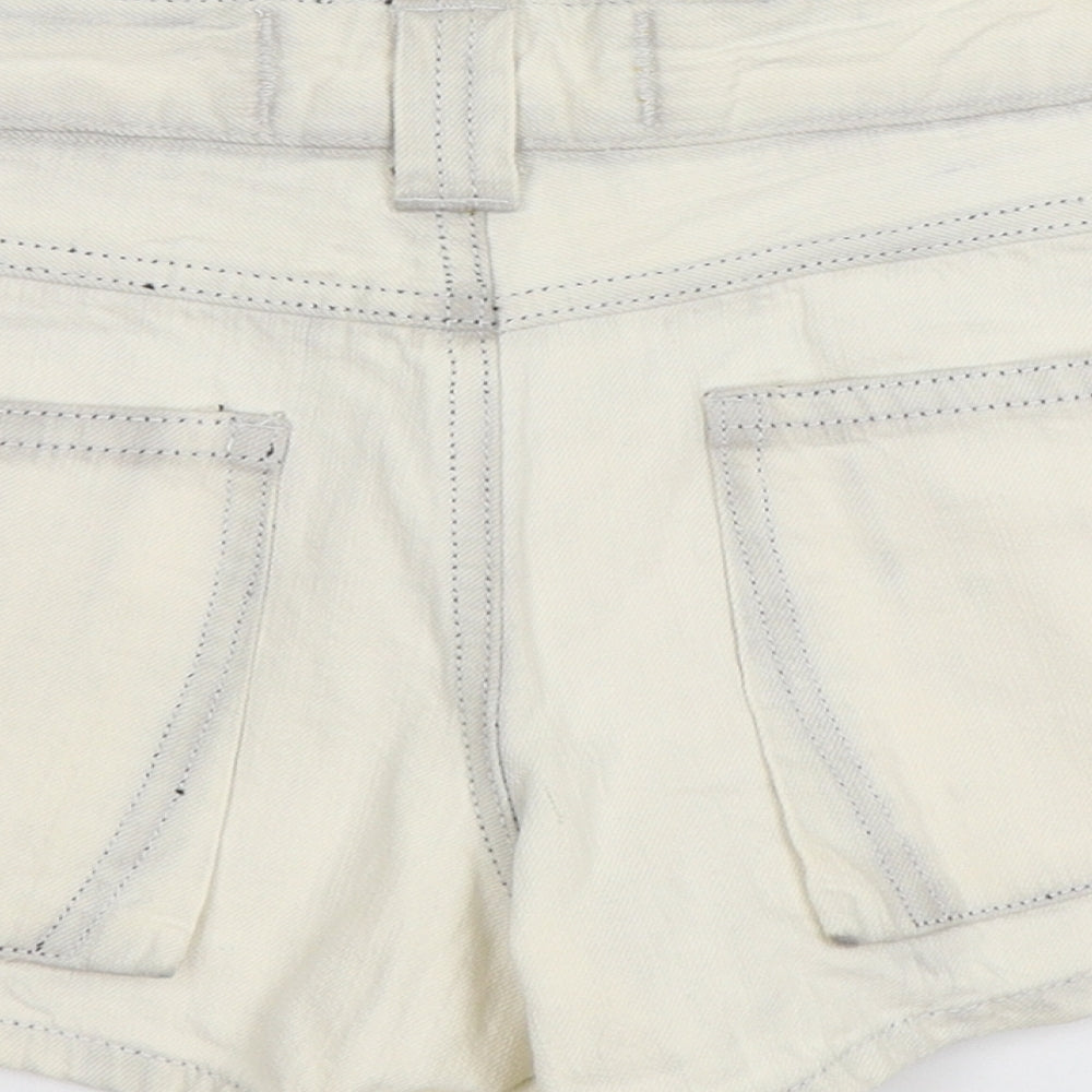 Love Label Womens White   Hot Pants Shorts Size 14