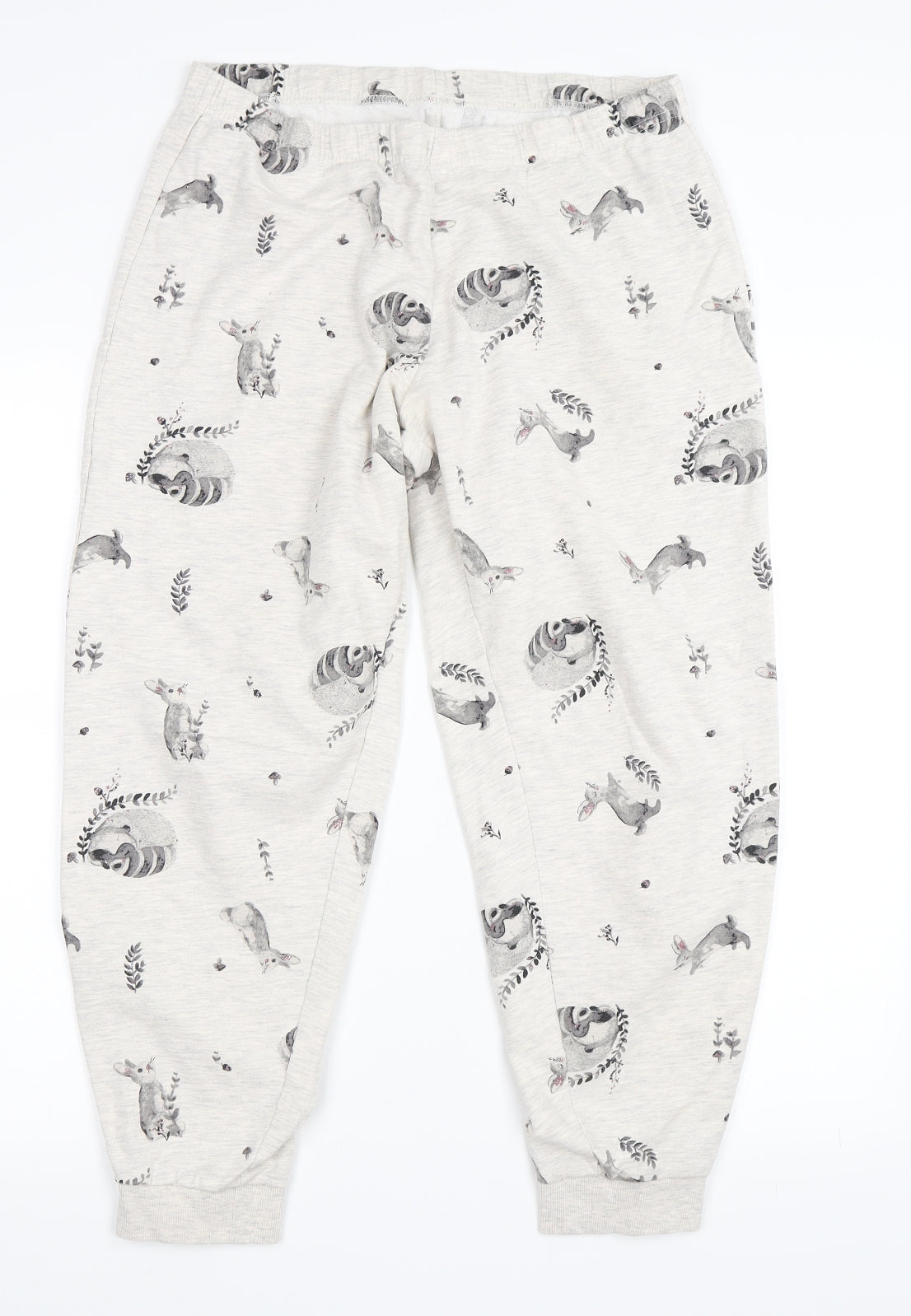 George Womens Beige Animal Print   Pyjama Pants Size 12