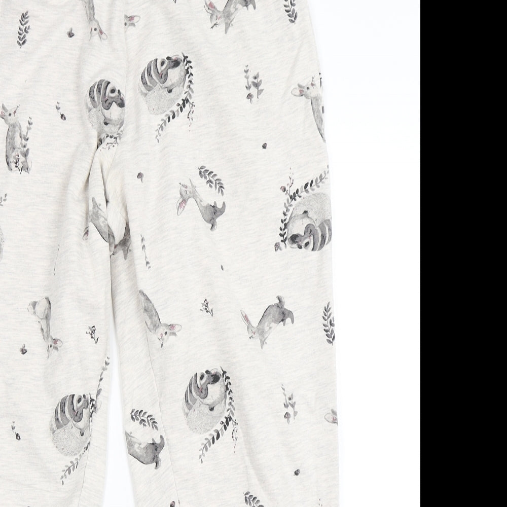 George Womens Beige Animal Print   Pyjama Pants Size 12