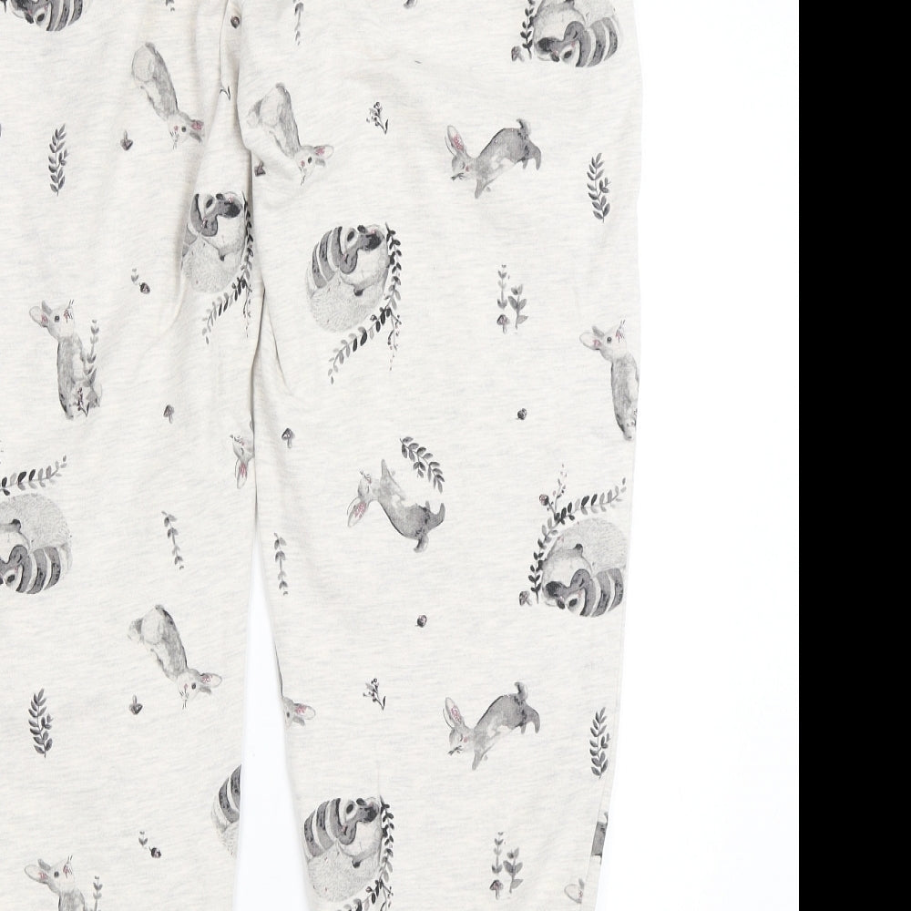 George Womens Beige Animal Print   Pyjama Pants Size 12