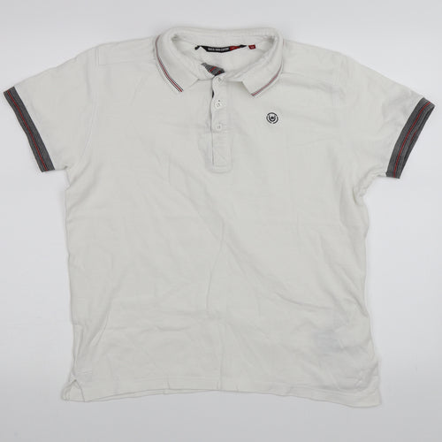 Duck and Cover Mens White    Polo Size M