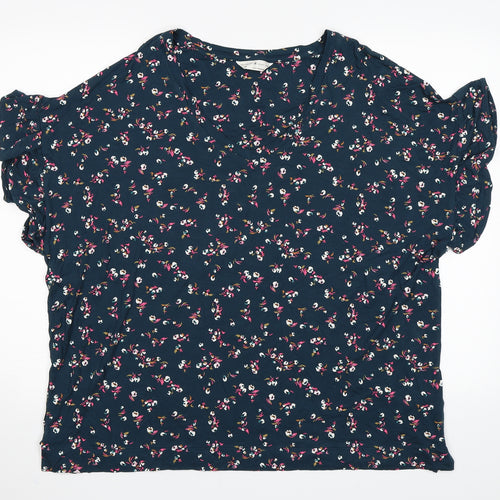 Marks and Spencer Womens Green Floral   Pyjama Top Size 20