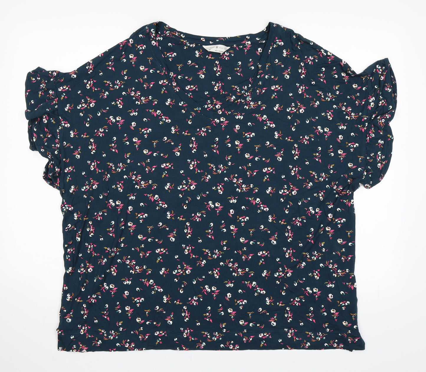Marks and Spencer Womens Green Floral   Pyjama Top Size 20