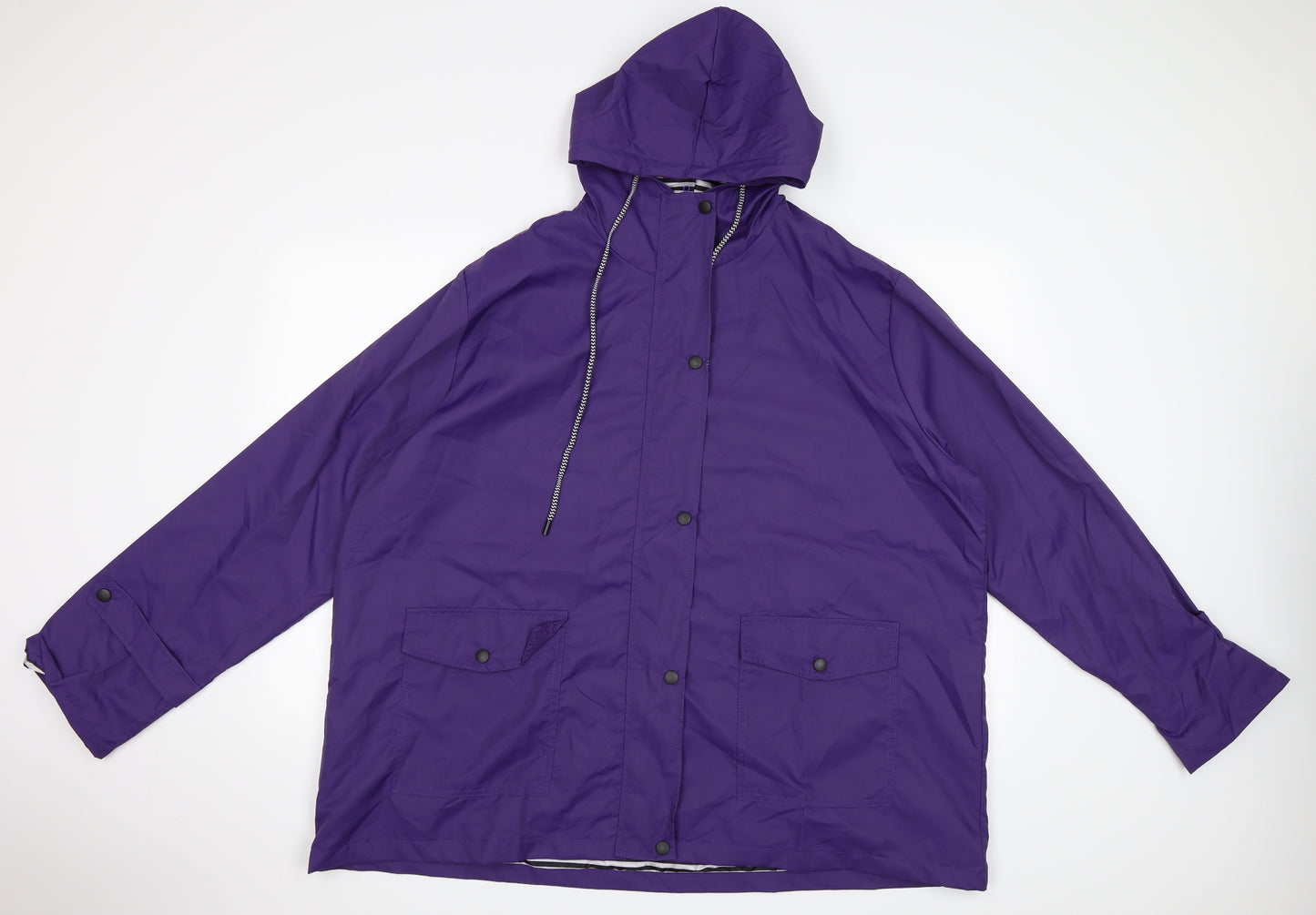 Preworn Womens Purple   Rain Coat Coat Size 5XL