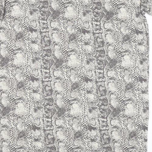 NEXT Womens Grey Animal Print  Basic T-Shirt Size 10