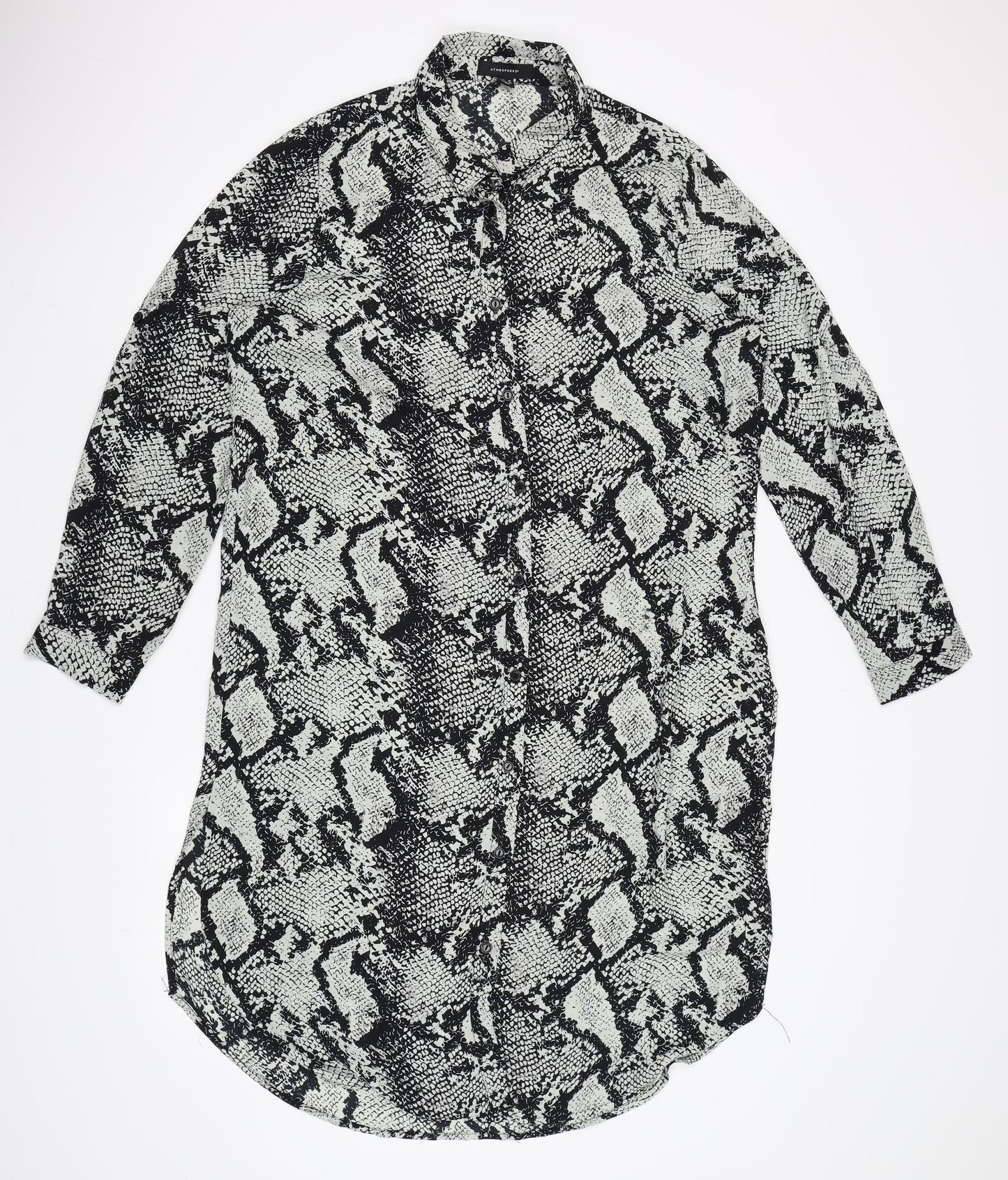 Primark Womens Grey Animal Print  Shirt Dress  Size 16
