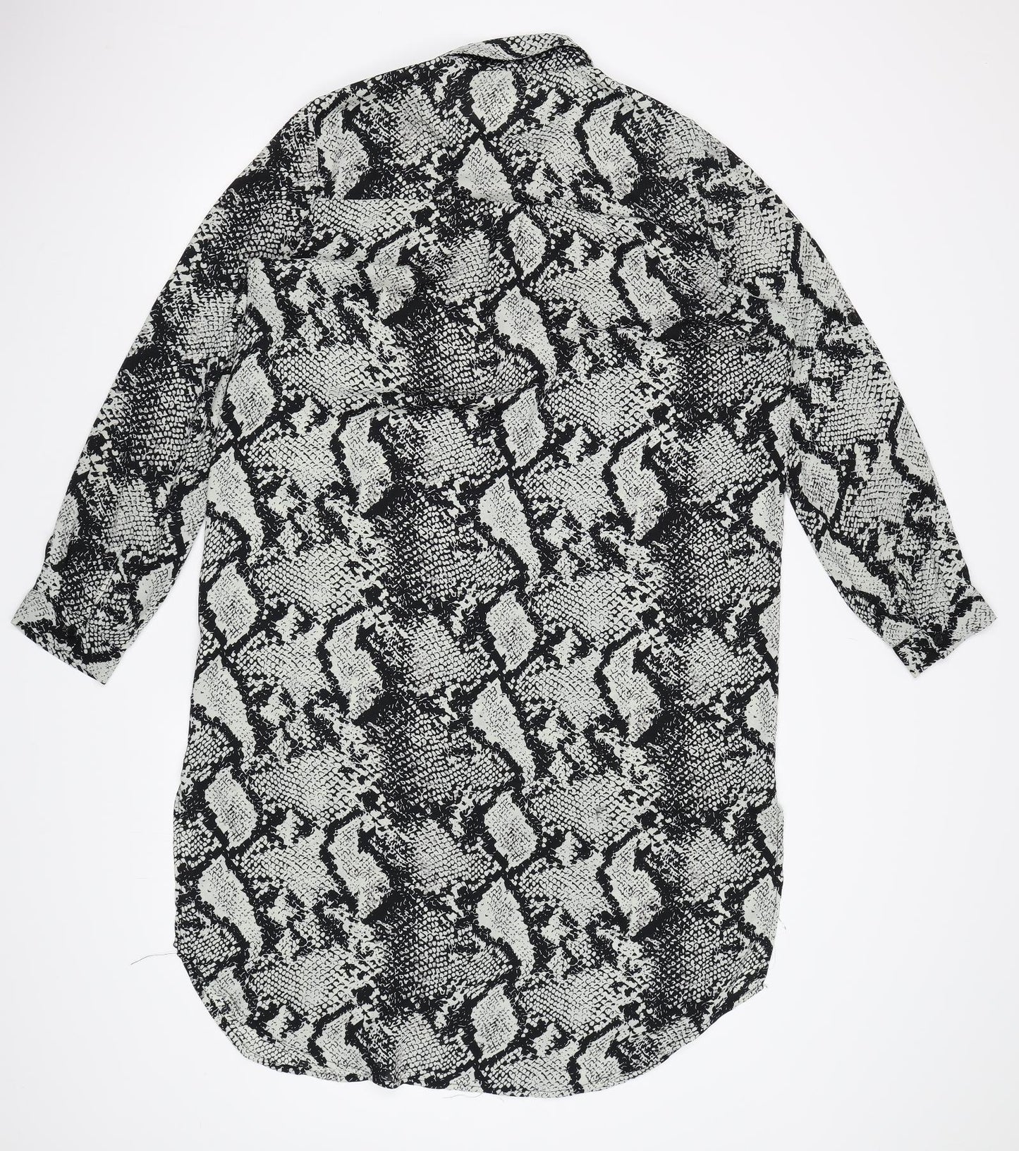 Primark Womens Grey Animal Print  Shirt Dress  Size 16
