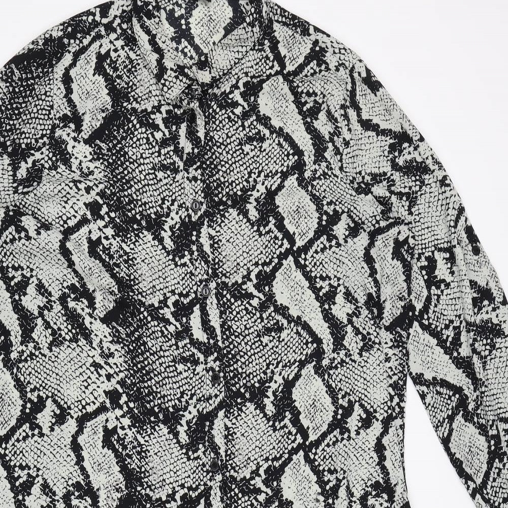Primark Womens Grey Animal Print  Shirt Dress  Size 16