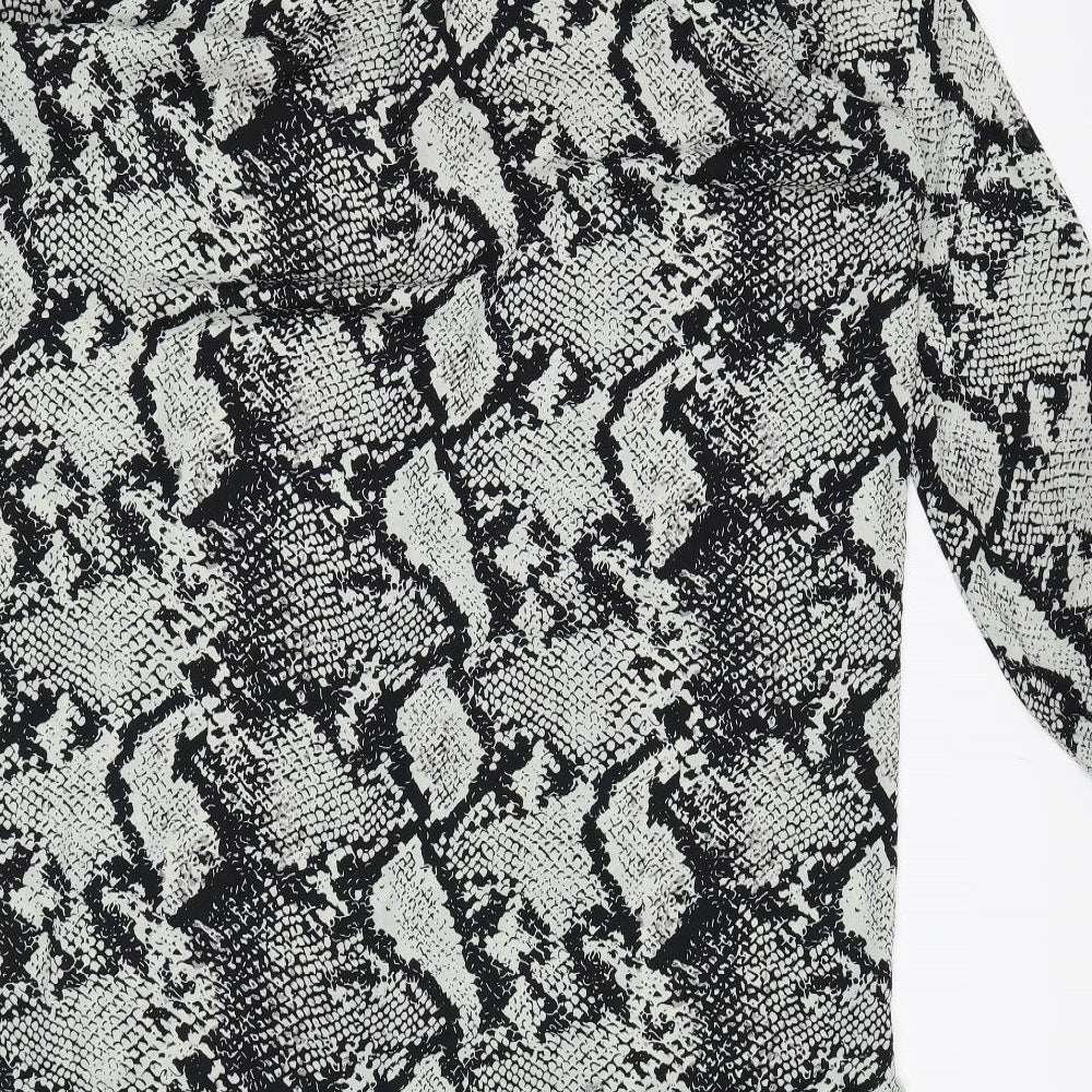 Primark Womens Grey Animal Print  Shirt Dress  Size 16