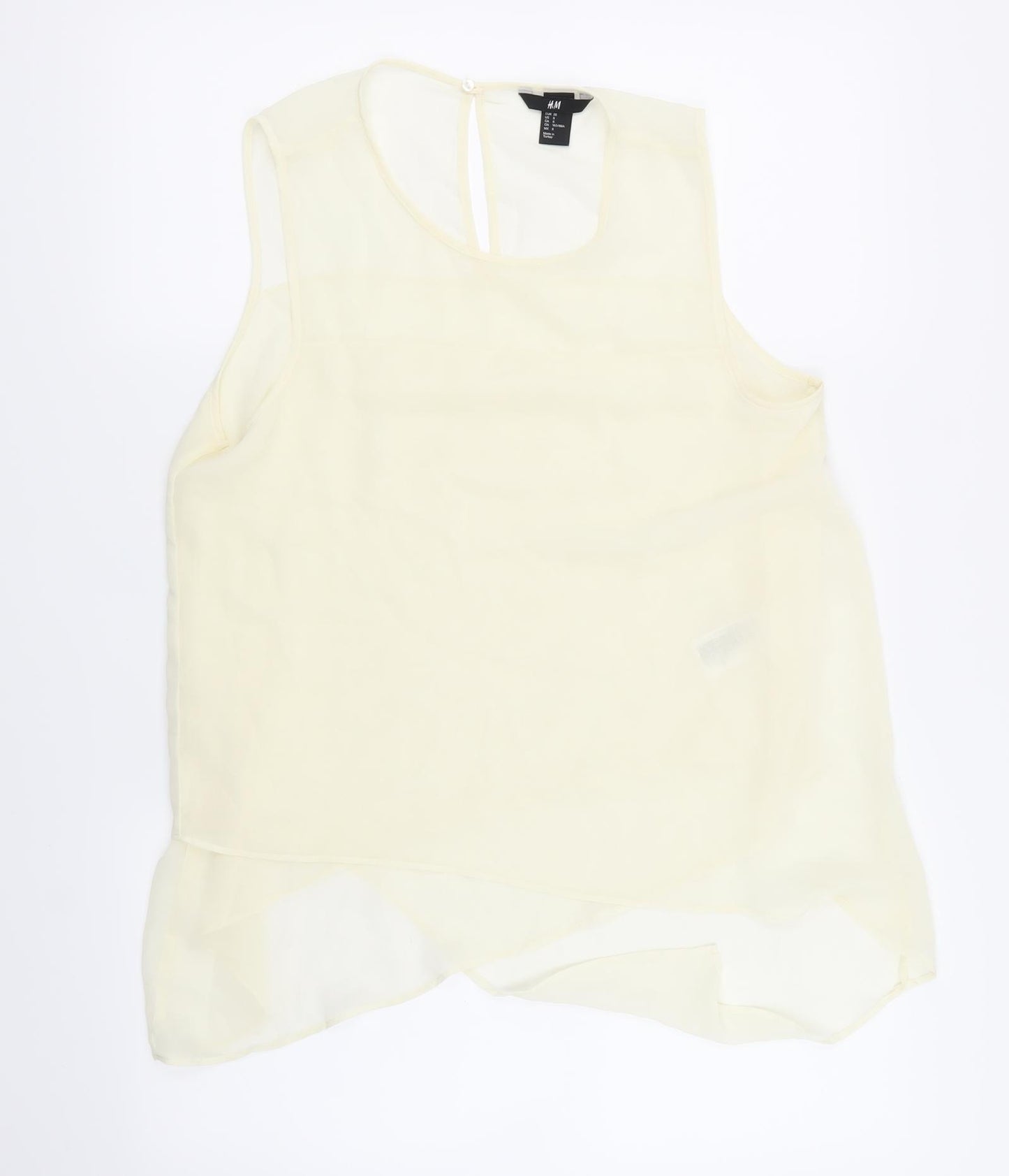 H&M  Womens Yellow   Basic Blouse Size 38
