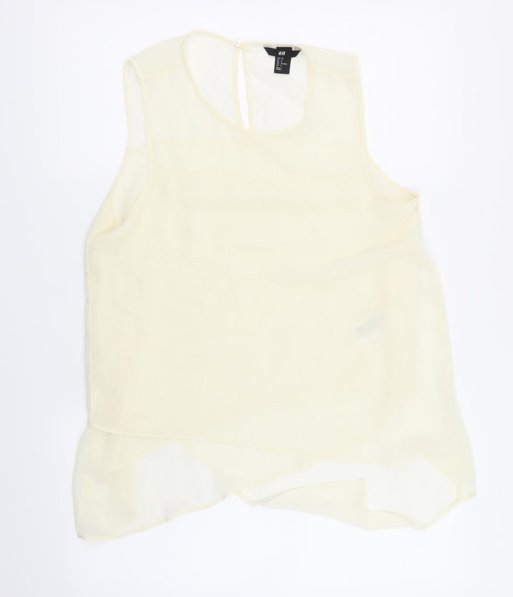 H&M  Womens Yellow   Basic Blouse Size 38
