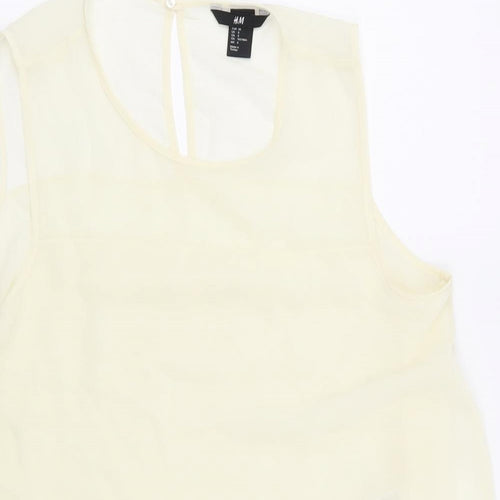 H&M  Womens Yellow   Basic Blouse Size 38