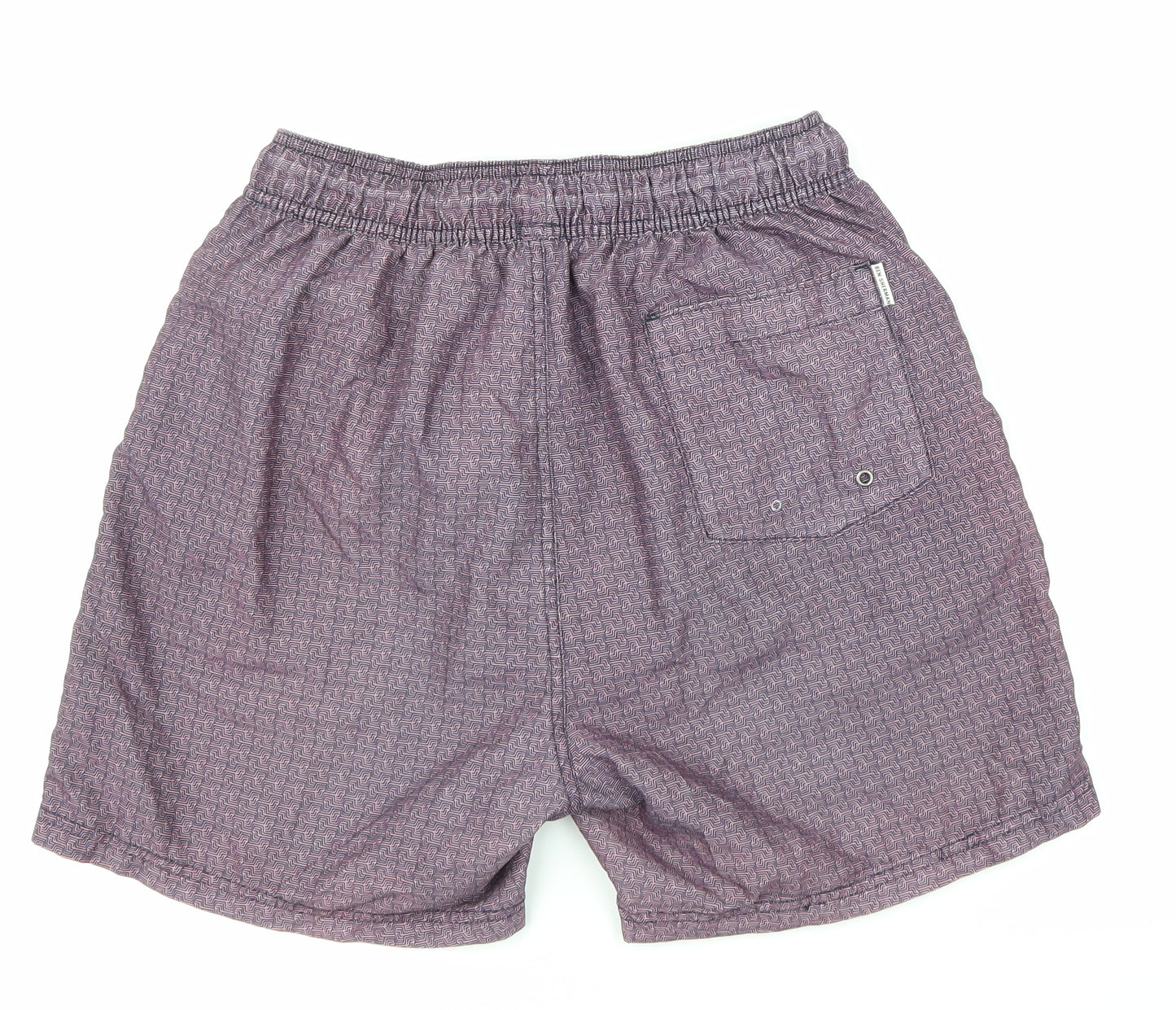 Ben Sherman Mens Purple Geometric  Cargo Shorts Size M