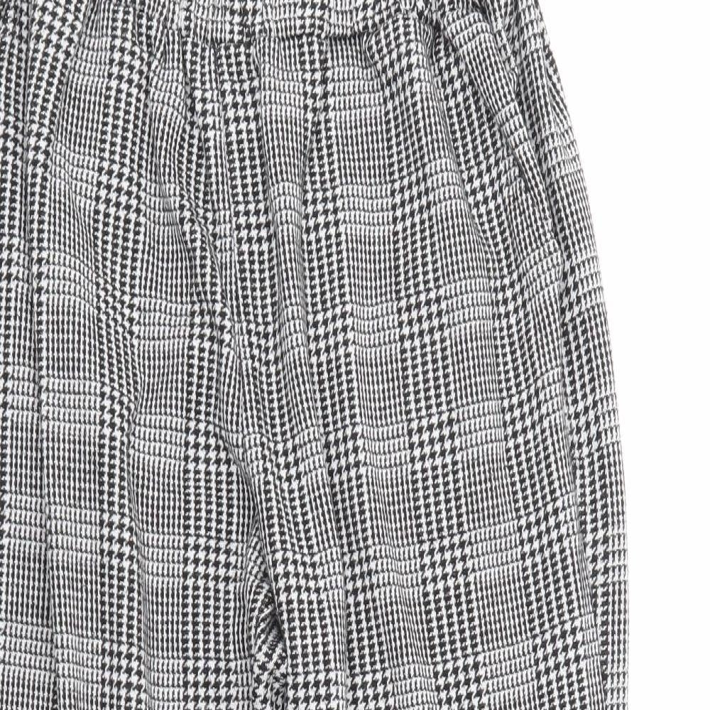 New Look Womens Grey Check  Trousers  Size 10 L26 in
