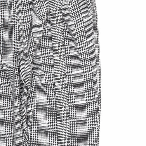 New Look Womens Grey Check  Trousers  Size 10 L26 in