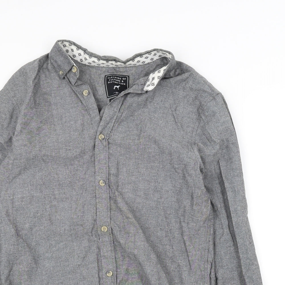 New Look Mens Grey    Dress Shirt Size S