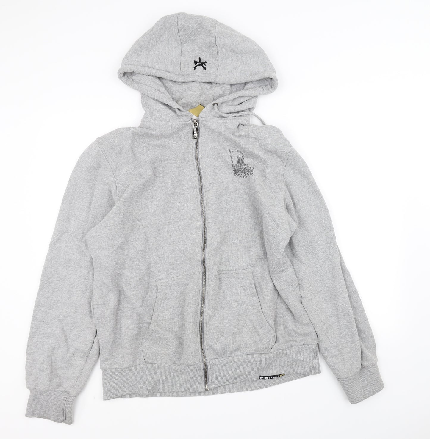 Zoo York Mens Grey   Full Zip Hoodie Size L