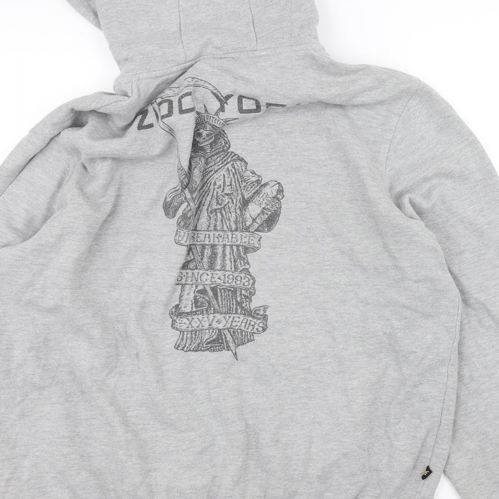 Zoo York Mens Grey   Full Zip Hoodie Size L