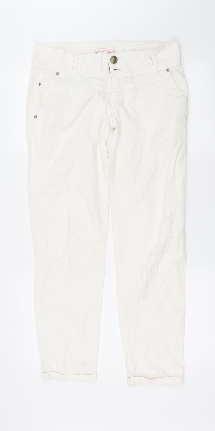 TALLY WEiJL Womens White   Straight Jeans Size 10 L30 in