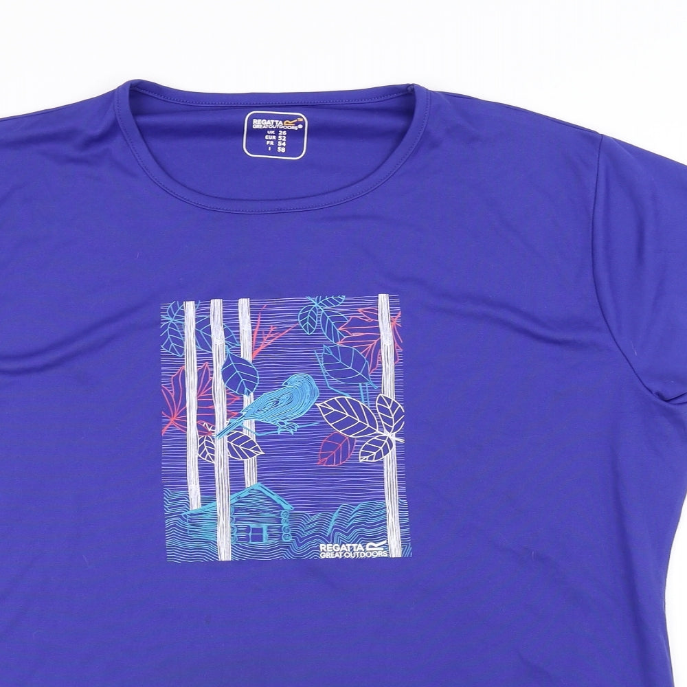 Regatta Womens Blue   Basic T-Shirt Size 26