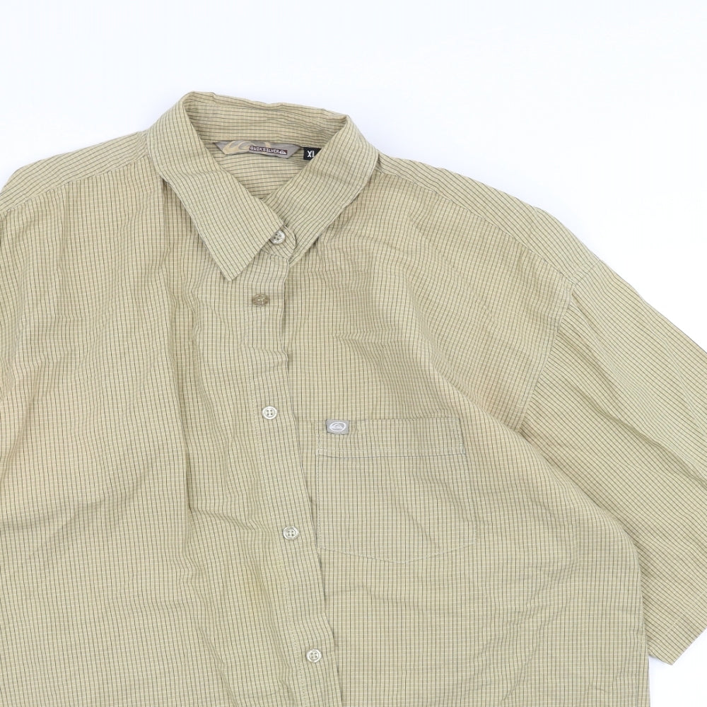 Quick Silver Mens Beige    Dress Shirt Size XL
