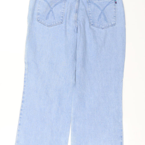 Marks and Spencer Womens Blue   Straight Jeans Size 10 L25 in