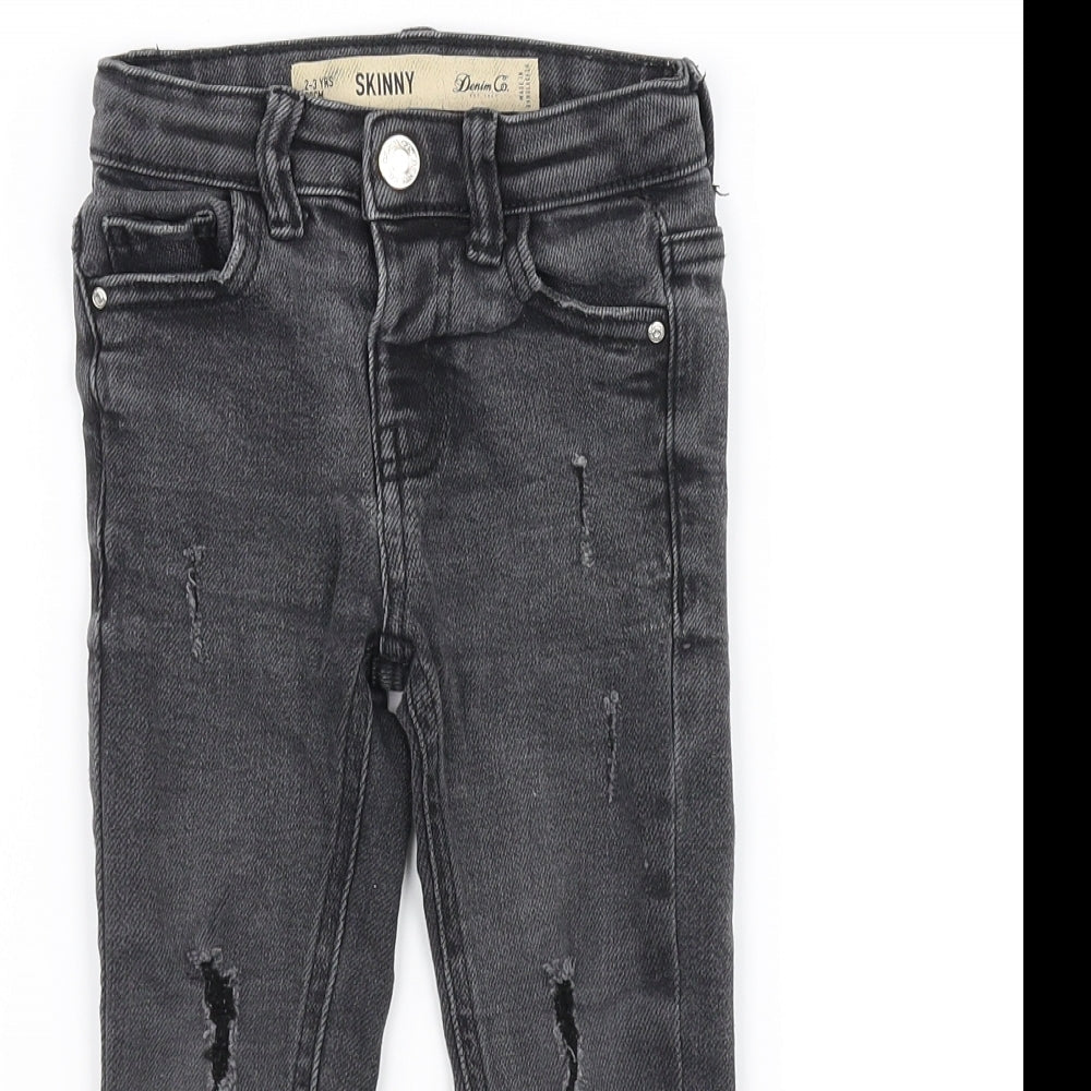 Bullhead Denim Co. Girls Black   Straight Jeans Size 2-3 Years