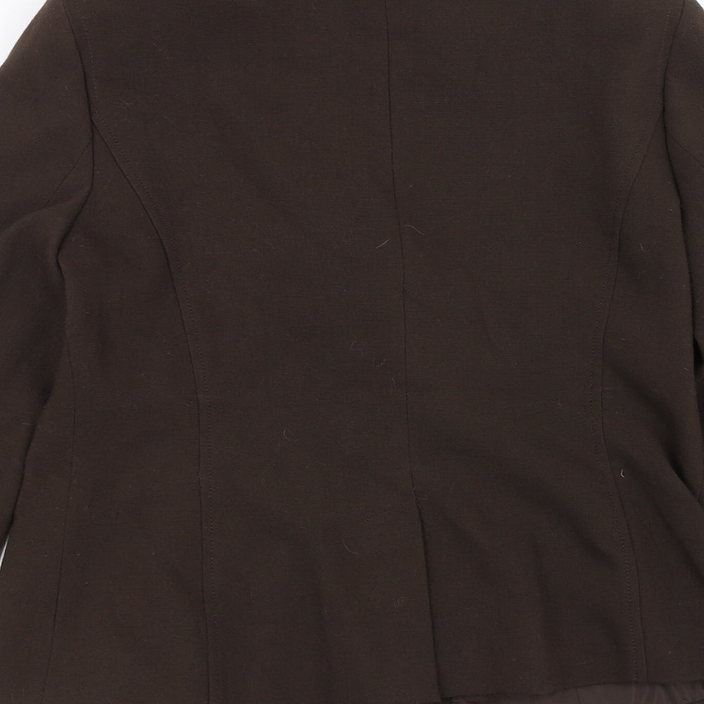 E-vie Womens Brown   Overcoat Coat Size 12