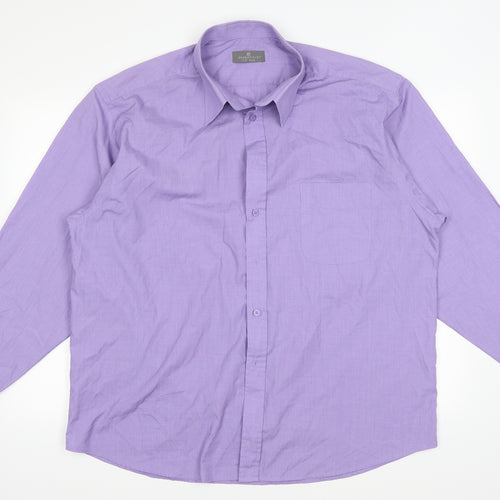 ESSENTAIL COLLECTION Mens Purple    Button-Up Size 44