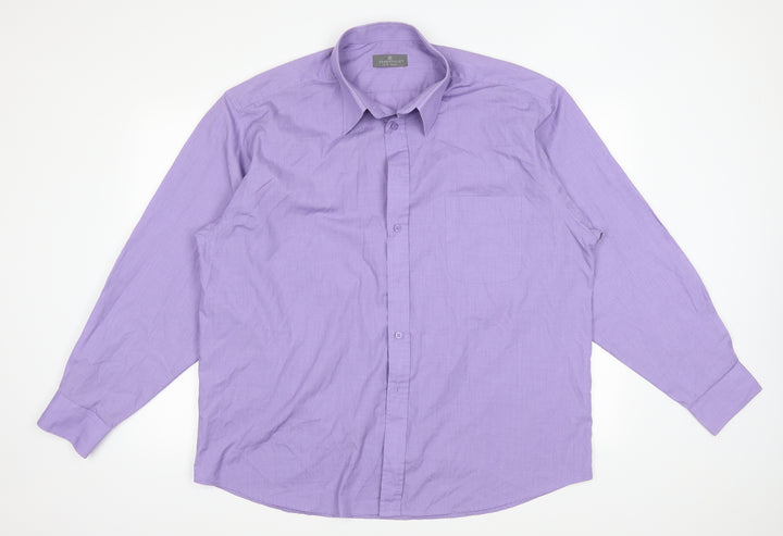 ESSENTAIL COLLECTION Mens Purple    Button-Up Size 44
