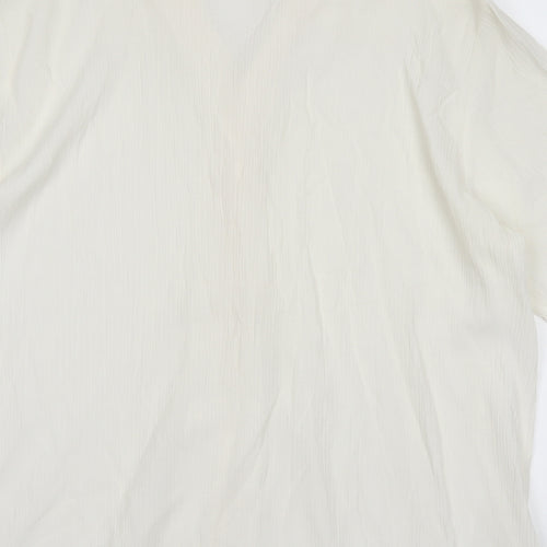 Classic Womens Ivory   Basic Button-Up Size 20