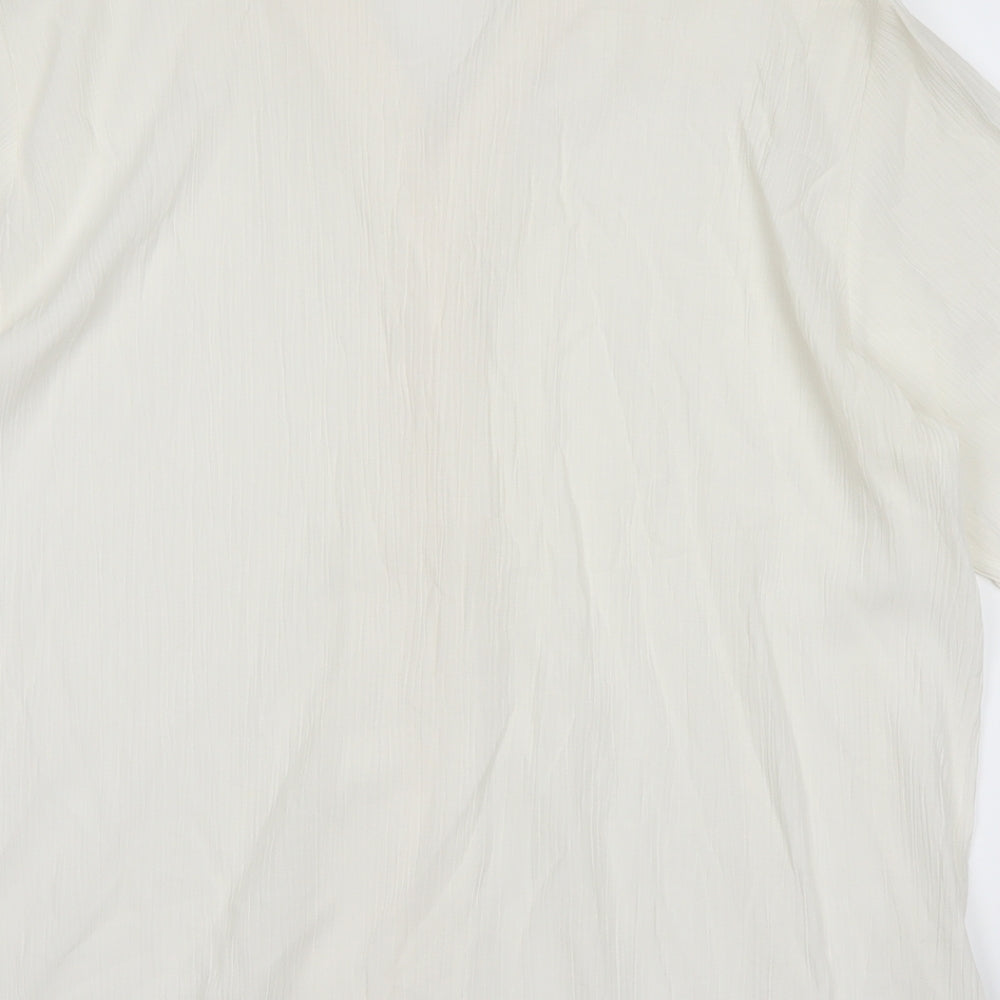 Classic Womens Ivory   Basic Button-Up Size 20