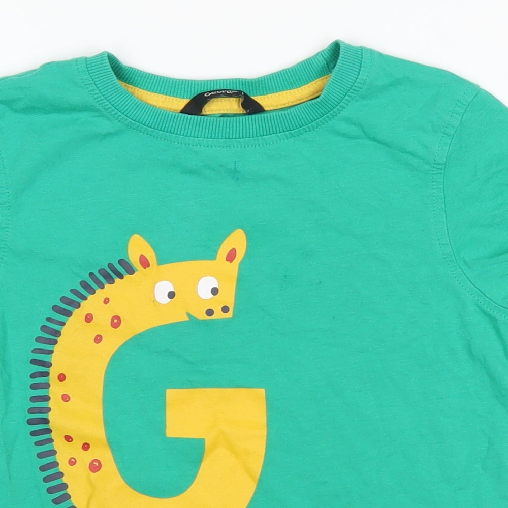 George Boys Green   Basic T-Shirt Size 5-6 Years
