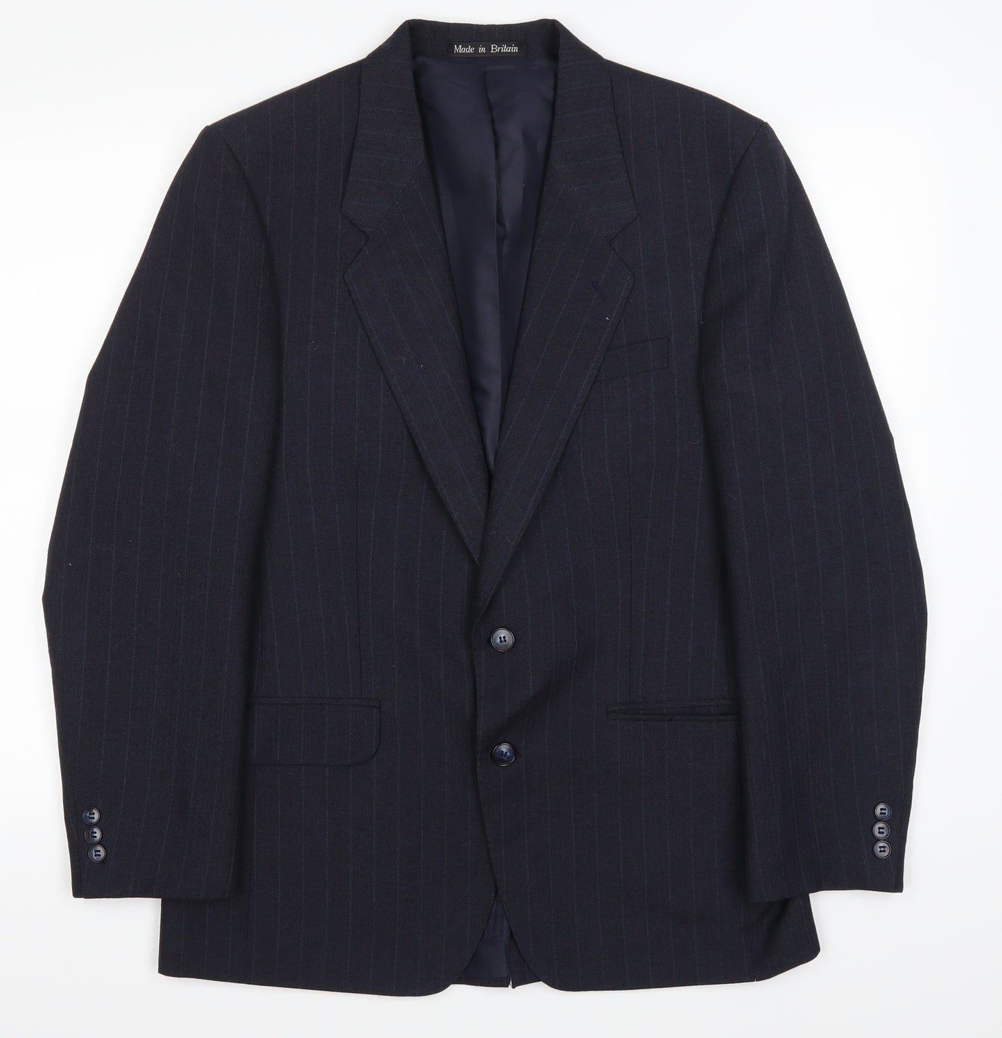 greenwoods Mens Blue Striped  Jacket Blazer Size 36